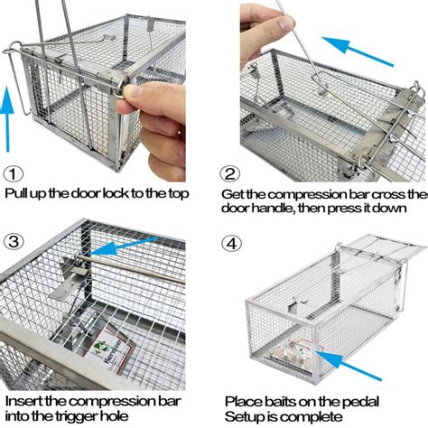 Kensizer 2 Pack Humane Rat Trap, Chipmunk Mouse Rodent Trap That Work ...