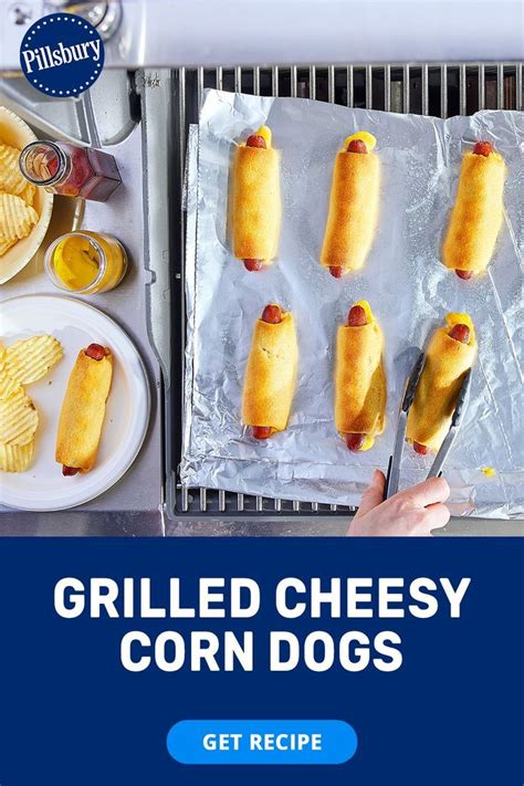 Grilled Cheesy Corn Dogs | Recipe | Corn dogs, Cheesy corn, Easy appetizer recipes