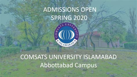 [Admissions Open Spring 2020] COMSATS University, Abbottabad Campus - Jaamiah.com