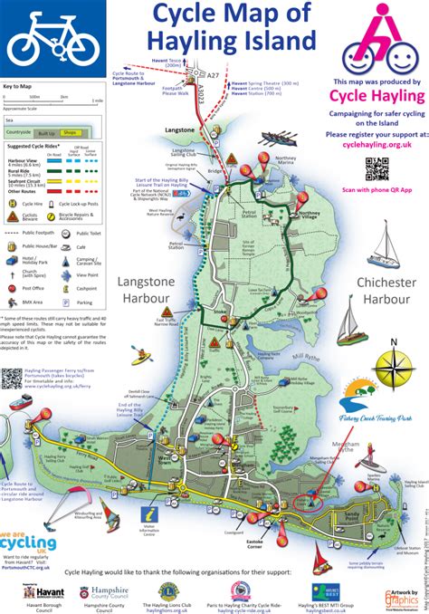 Hayling Island map | Fishery Creek Touring Park