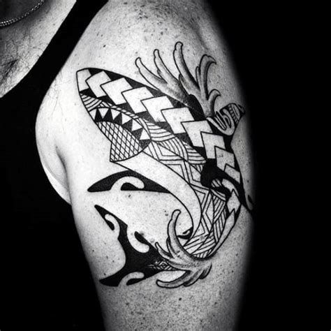 50 Wild Polynesian Shark Tattoo Designs for Men