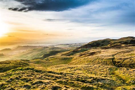 Sunset Over the Scottish Highlands. Stock Photo - Image of british ...