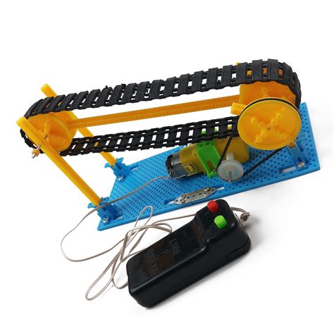 Feichao DIY Wire Control Wooden Electric Conveyor Transporter Belt Model Steam Toy Physics ...