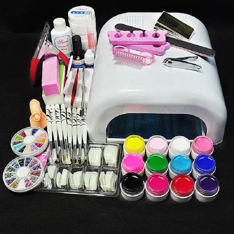NEW DIY Makeup Full Set Professional Manicure Set Acrylic Nail Art Salon Supplies Kit Tool with ...