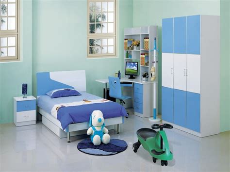 Winsome Children Room Furniture Design Ideas In White And Blue Arranging Kids Bedroom Alon ...