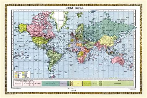 Old Map of the World 1940 (Photos Posters, Prints, Puzzles, Framed, Cards,...) #20347277