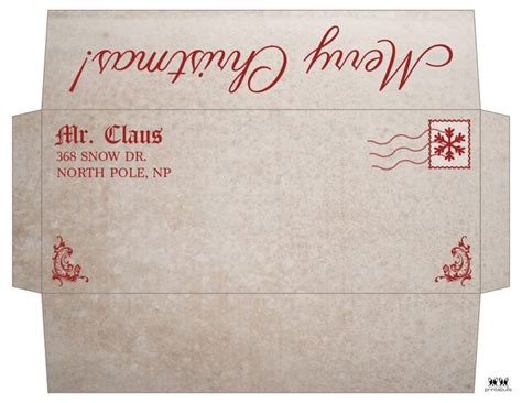 Printable Santa Envelope Template-Page 5 | Christmas envelope template ...