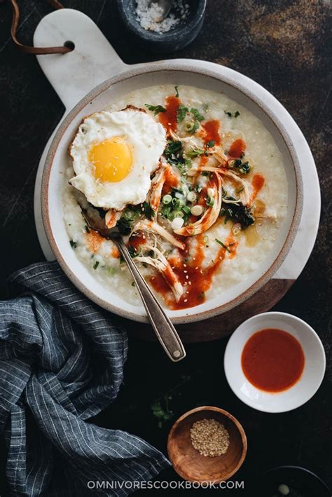 Instant Pot Congee (鸡肉菠菜粥) - Omnivore's Cookbook