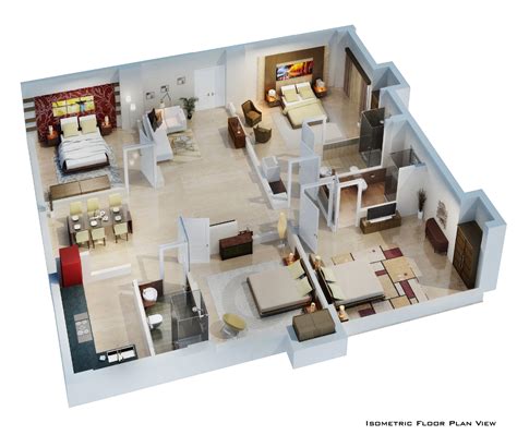 3D Floor Plan Of A Celeb Mansion