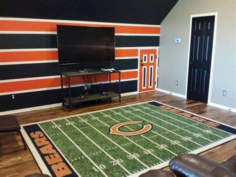 Chicago Bears man cave | Chicago bears man cave, Man cave basement ...