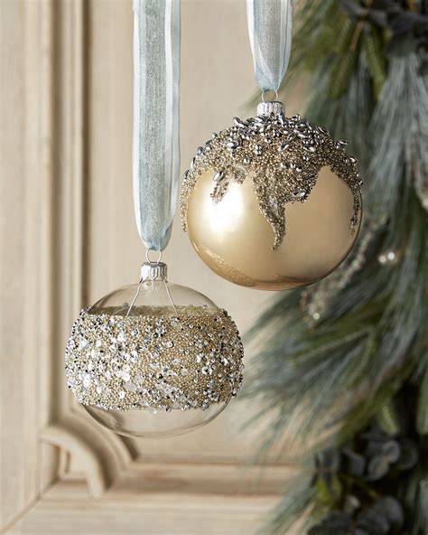 Silverado White & Silver Collection Clear/Silvery-Bead Ornament | Christmas ornaments, Beaded ...