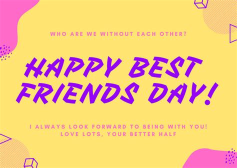 Customize 80+ Best Friend Day Card templates online - Canva