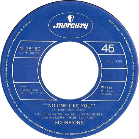 Scorpions – No One Like You (1982, Vinyl) - Discogs