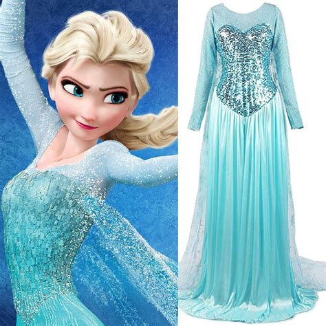 Frozen Princess Elsa Sparkly Sequin Costume Dress - nitrogenoliquido.com.pe