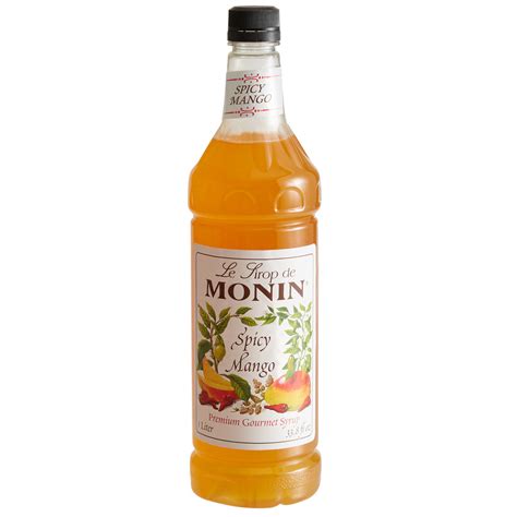 Monin Premium Spicy Mango Syrup - 1 Liter Bottle