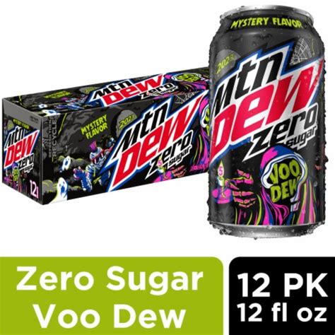 Mountain Dew® Voo Dew Mystery Flavor Zero Sugar Soda Cans, 12 pk / 12 ...