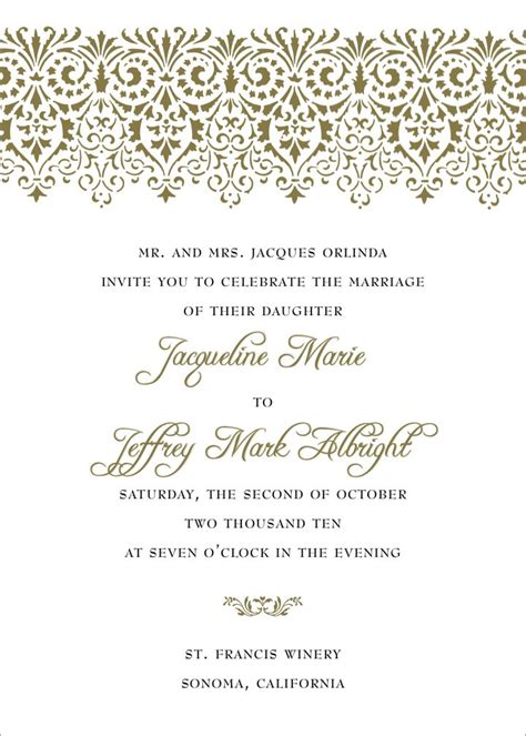 Traditional Wedding Invitation Wording - Invitation Design Blog