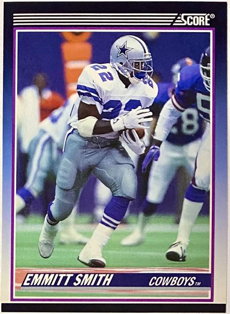 Emmitt Smith 1990 Score Rookie & Traded Dallas Cowboys Football Rookie ...