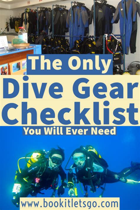 The Only Dive Gear Checklist You Will Ever Need - Book It Lets Go