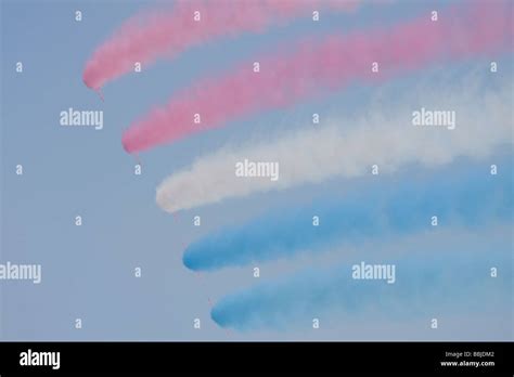 red arrows plane aeroplane display team aircraft southend airshow england uk europe Stock Photo ...