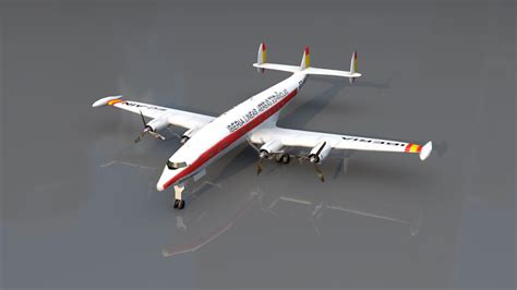 3D lockheed constellation airplane model - TurboSquid 1480053