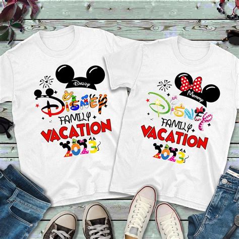 Disney family vacation 2023 shirt, Custom name Disney trip 2023 shirts, Family matching shirts ...