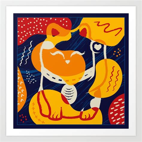 Maneki Neko Lucky Cat Art Print by kembali | Society6