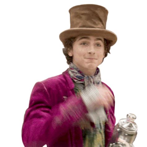 Hat Tip Willy Wonka Sticker - Hat tip Willy wonka Timothée chalamet - Descubrir y compartir GIFs