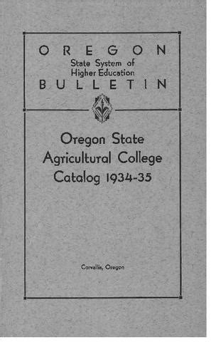 Oregon State University General Catalogs | Oregon Digital