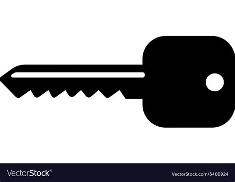 The key icon key symbol flat Royalty Free Vector Image