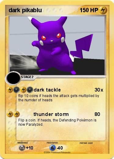 Pokémon dark pikablu - dark tackle - My Pokemon Card