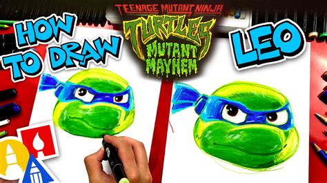 How To Draw Leo From Teenage Mutant Ninja Turtles Mutant Mayhem