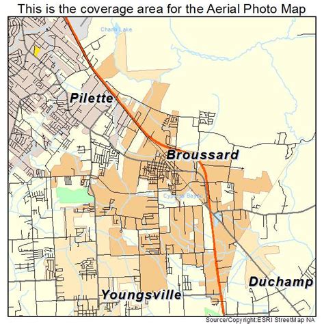 Aerial Photography Map of Broussard, LA Louisiana