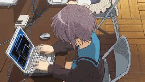 Yuki-Nagato-typing-and-coding-really-quickly-on-laptop-Suzumiya-Haruhi-no-Yuuutsu-FastGAMSAT ...