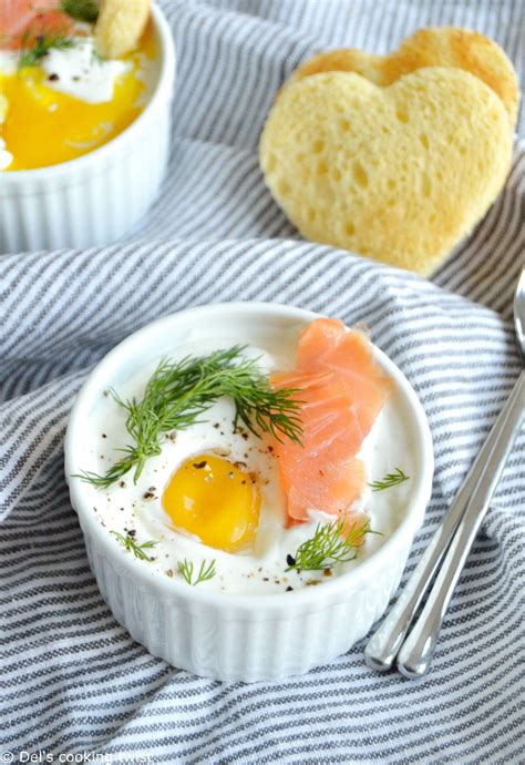 Creamy Baked Eggs with Smoked Salmon. Whether you fancy an elegant breakfast or a festive ...