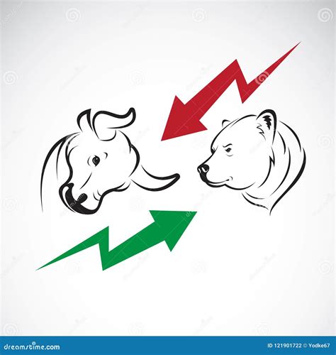 Vector of Bull and Bear Symbols of Stock Market Trends. Stock Vector ...