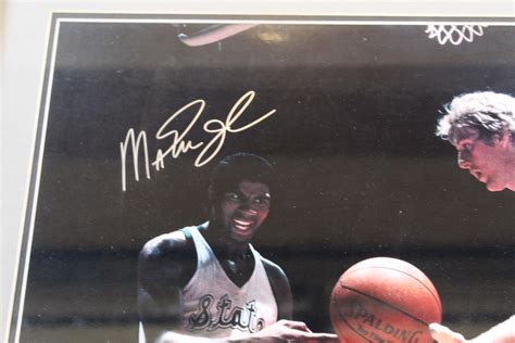 Lot - Signed Photograph of Larry Bird & Magic Johnson