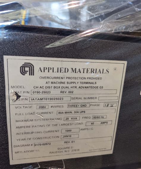 AMAT / APPLIED MATERIALS IATAMT019025023 Parts used for sale price ...