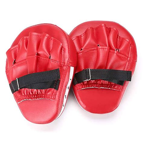 Boxing Gloves Pads for Muay Thai Kick Boxing Mitt MMA Training PU foam boxer hand target Pad ...