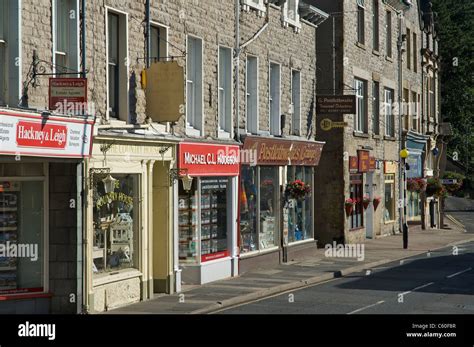 The main street of Grange-over-Sands, South Lakeland, Cumbria, England ...