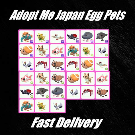 Adopt Me Japan Egg Pets - Etsy Australia