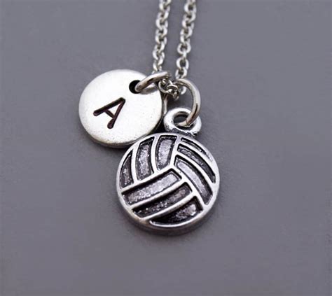 Volleyball Necklace Volleyball Charm Volley Ball Volleyball - Etsy