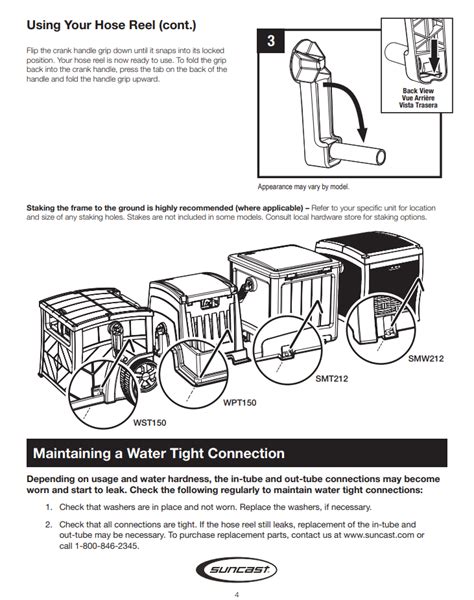 Universal Hose Reel Assembly Manual (English) – Suncast