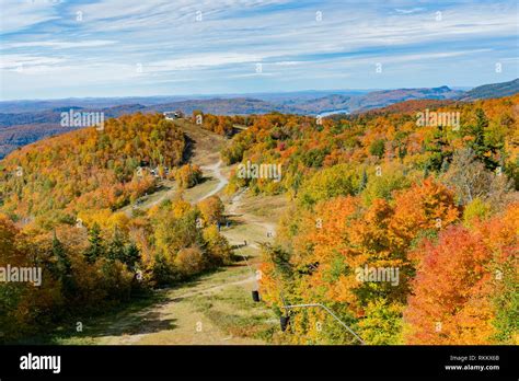 Aerial view of Mont-Tremblant National Park in fall color at Quebec, Canada Stock Photo - Alamy