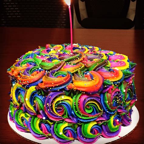 Rainbow rose swirl cake | Rose swirl cake, Swirl cake, Tea party cake