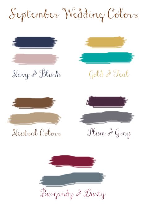 Top 5 Fall Wedding Colors for September Brides - Elegantweddinginvites.com Blog