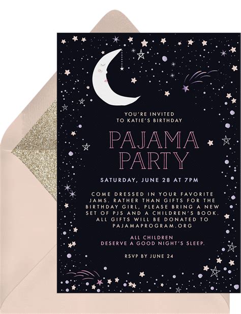 Starry Pajama Party Invitations | Greenvelope.com