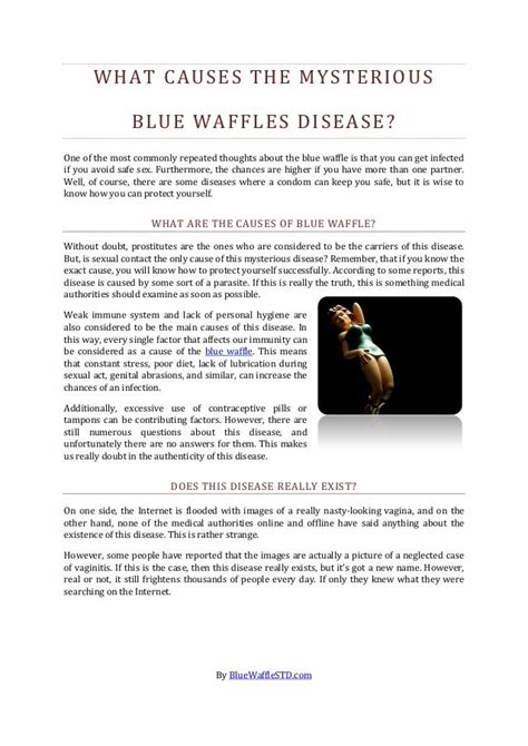 What causes the mysterious blue waffles disease