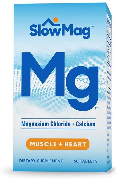 SlowMag Mg Muscle + Heart Magnesium Chloride with Calcium Supplement, 60 Count Wholesale ...