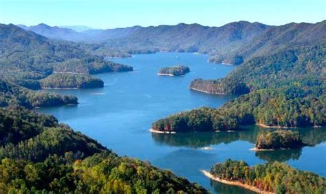 Watauga Lake in Johnson County, Tennessee. Hard to imagine that an entire town was once located ...